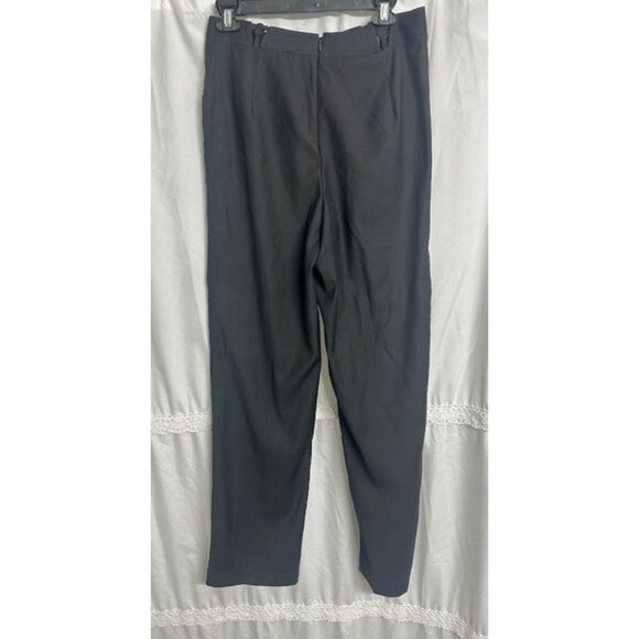 C/Meo Collective Black Dressy Tall Trousers High Interlaced Crossed waistband M - Picture 5 of 9